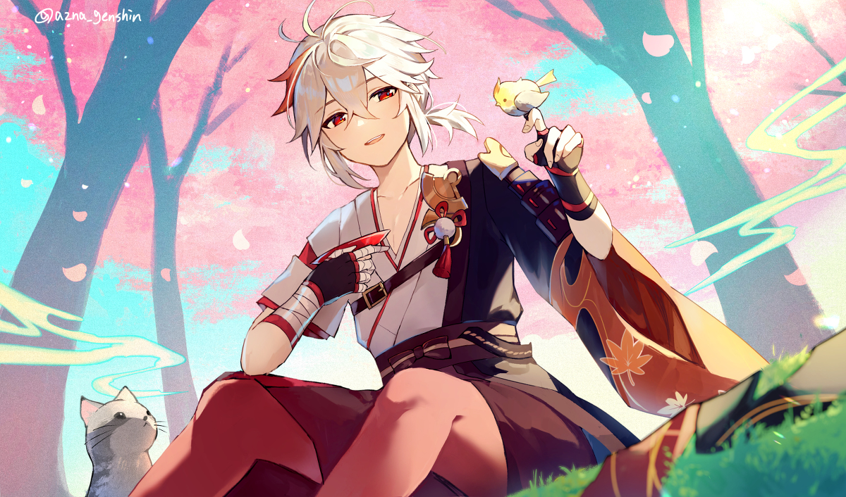 This is a pixiv picture whose title is 万葉と桜.