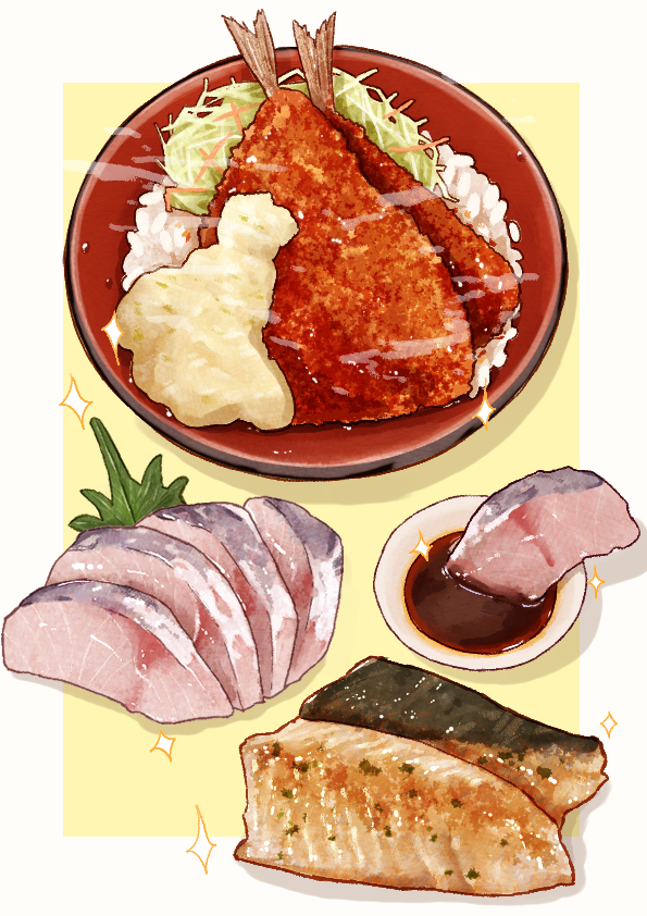 This is a pixiv picture whose title is 鯵.