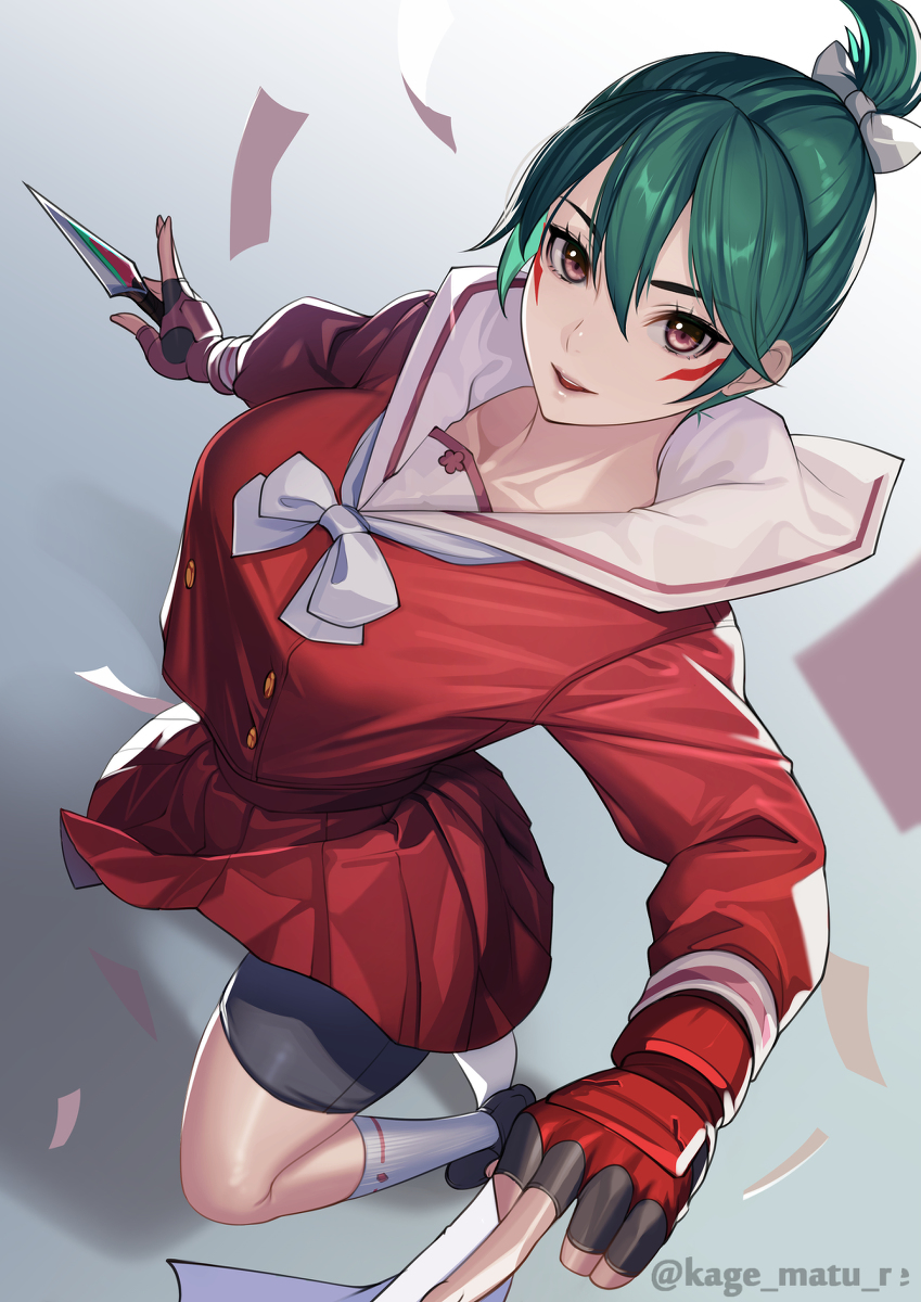 This is a pixiv picture whose title is 制服キリコ.
