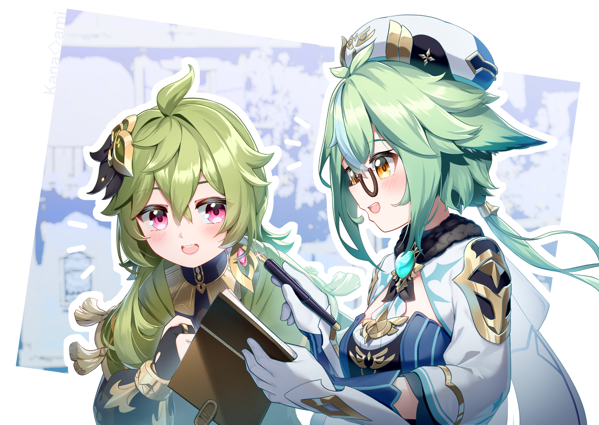 This is a pixiv picture whose title is 「次はどこを調べに行く？」.