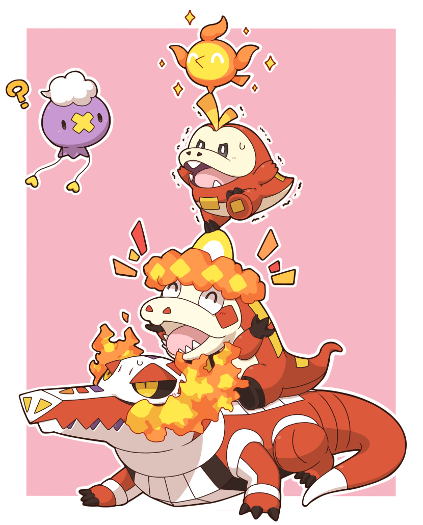 This is a pixiv picture whose title is ほのおワニ。.