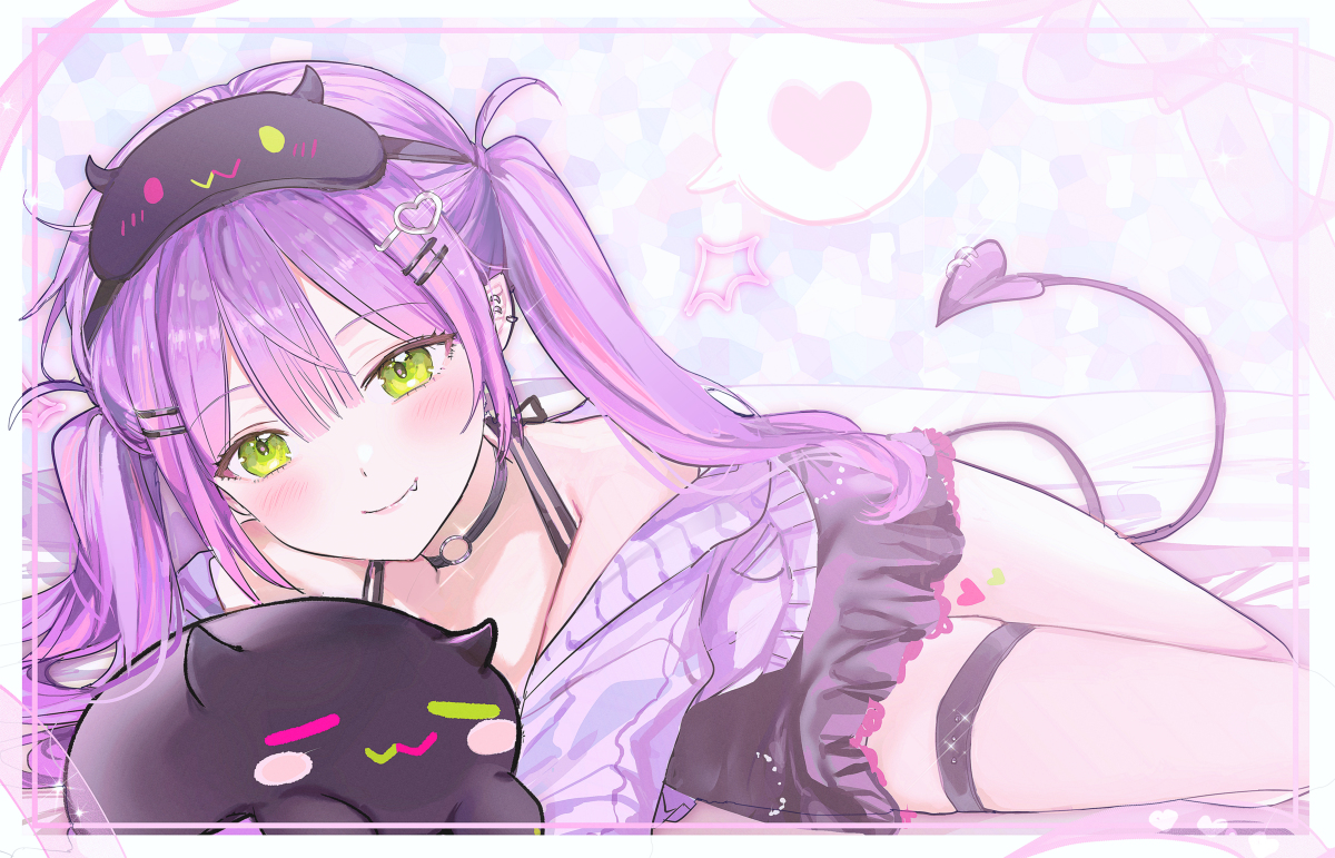 This is a pixiv picture whose title is おやすみ トワ様👾💜.