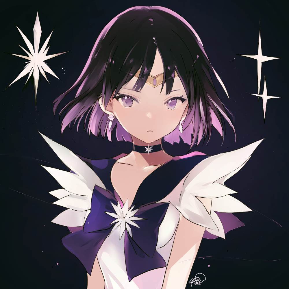 This is a pixiv picture whose title is Sailor Saturn.