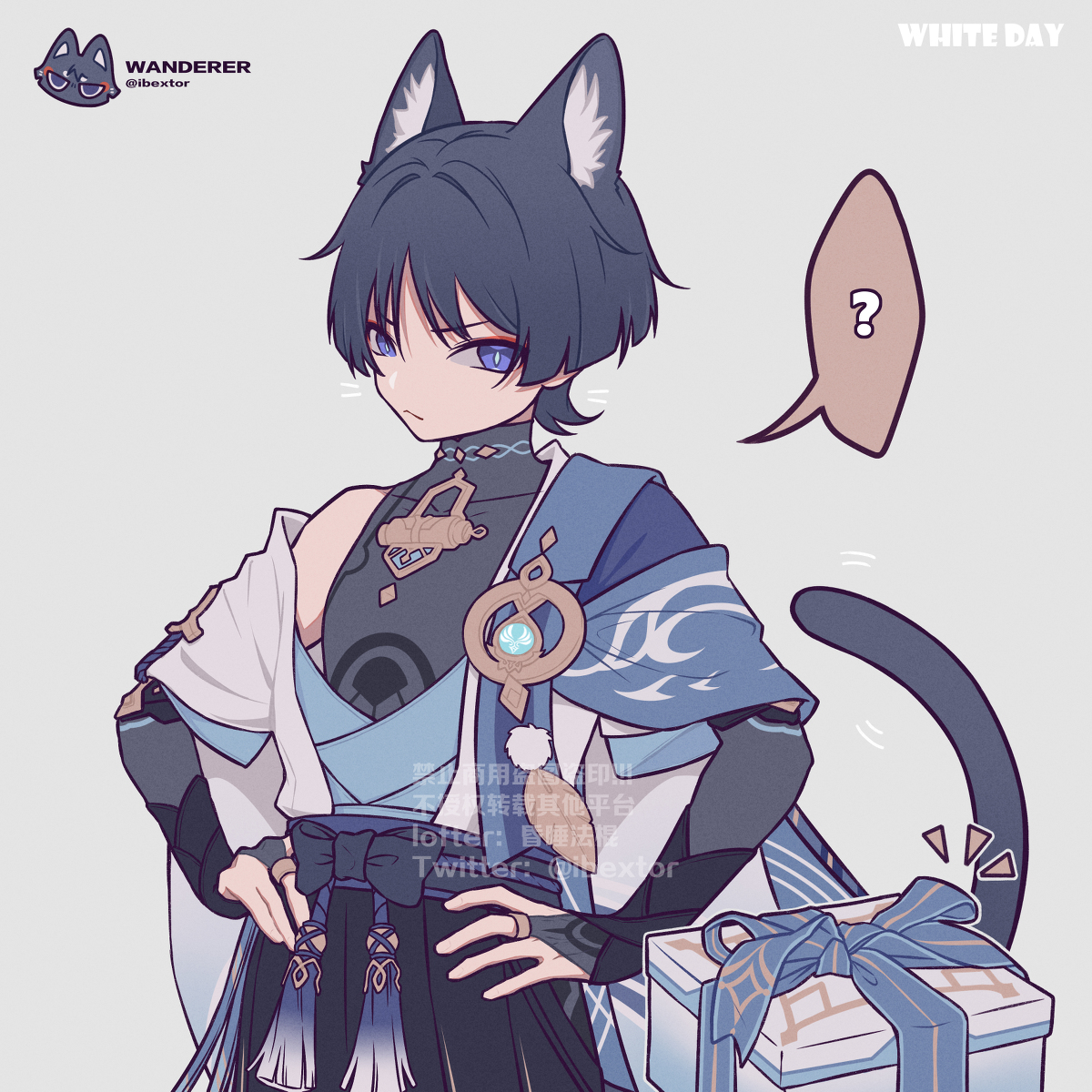 This is a pixiv picture whose title is White Day.