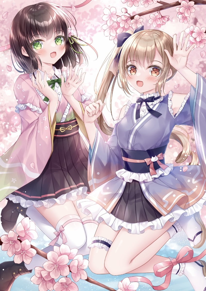 This is a pixiv picture whose title is 🌸桜祭り🌸.