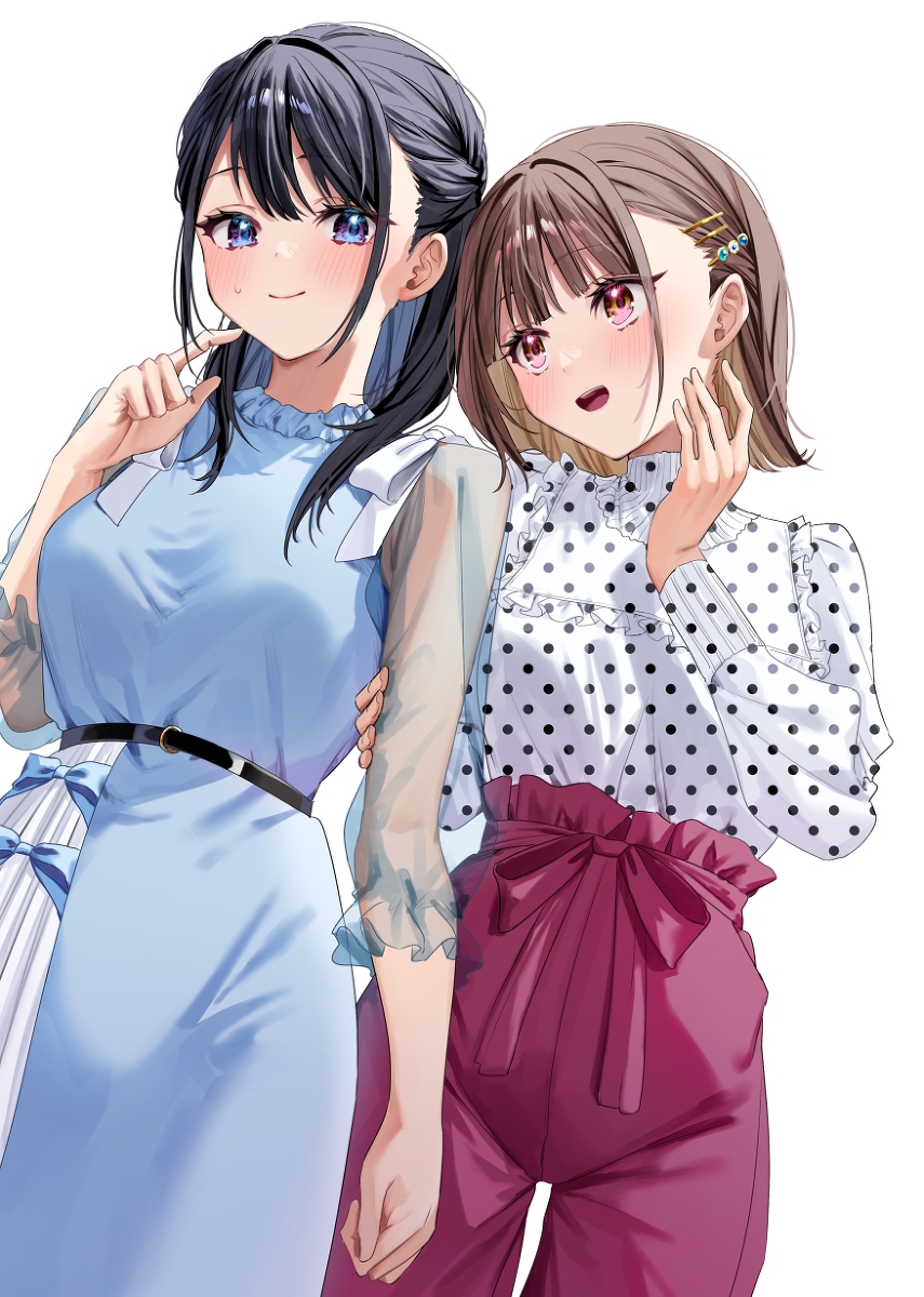 This is a pixiv picture whose title is 『わたしの百合も、営業だと思った？』.