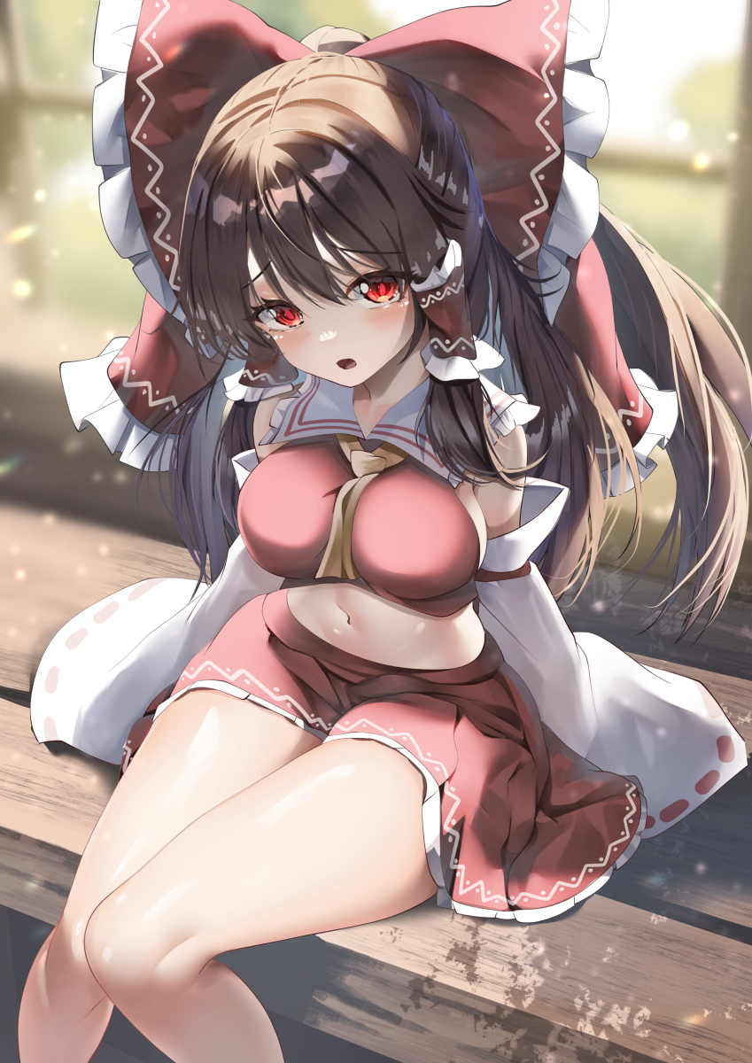 This is a pixiv picture whose title is 霊夢.