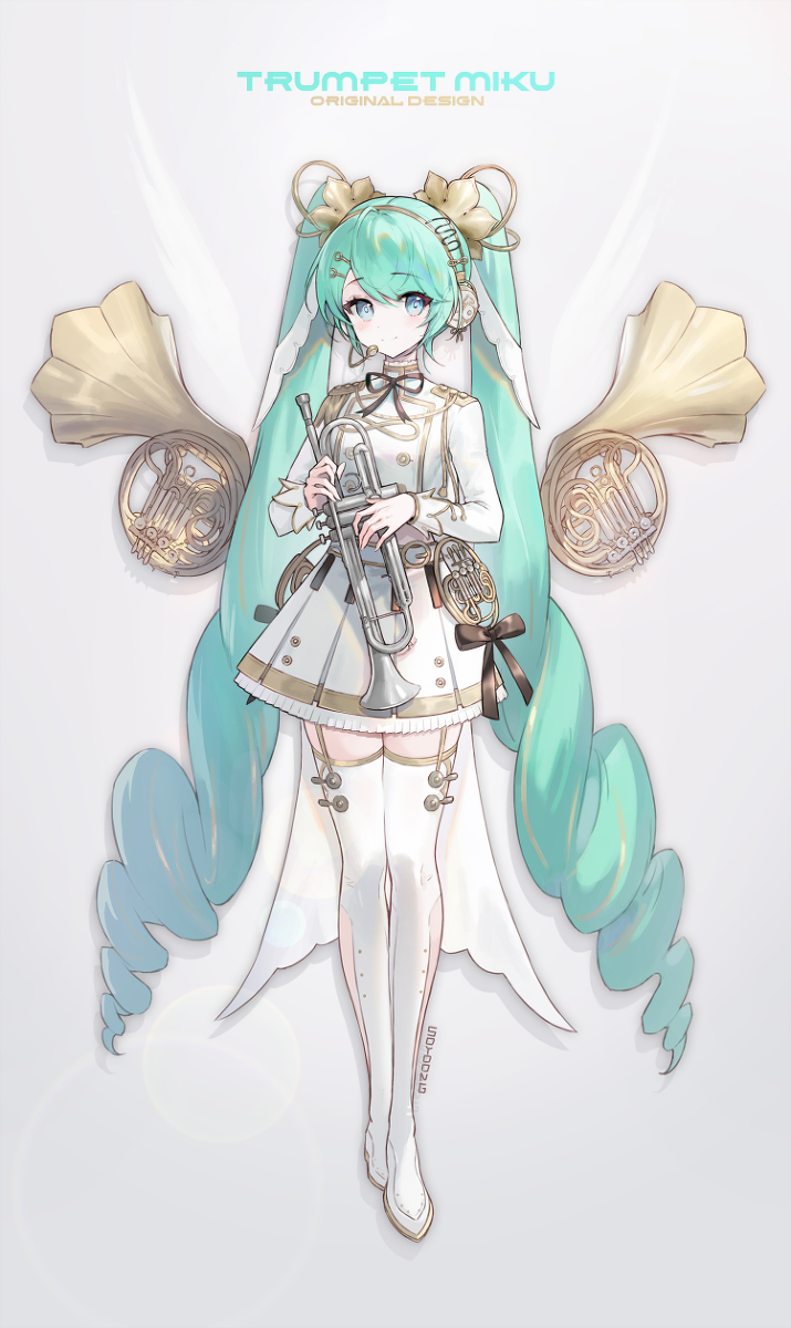 This is a pixiv picture whose title is トランペットミク.