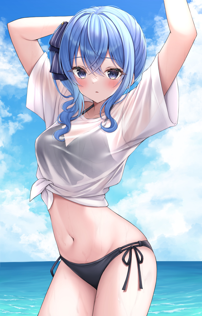 This is a pixiv picture whose title is 水着すいちゃん.