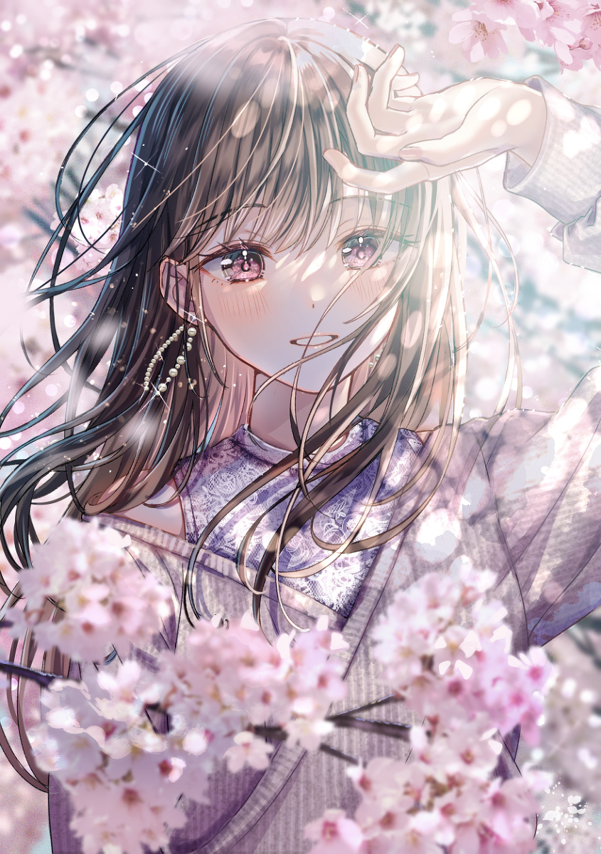 This is a pixiv picture whose title is 🌸.