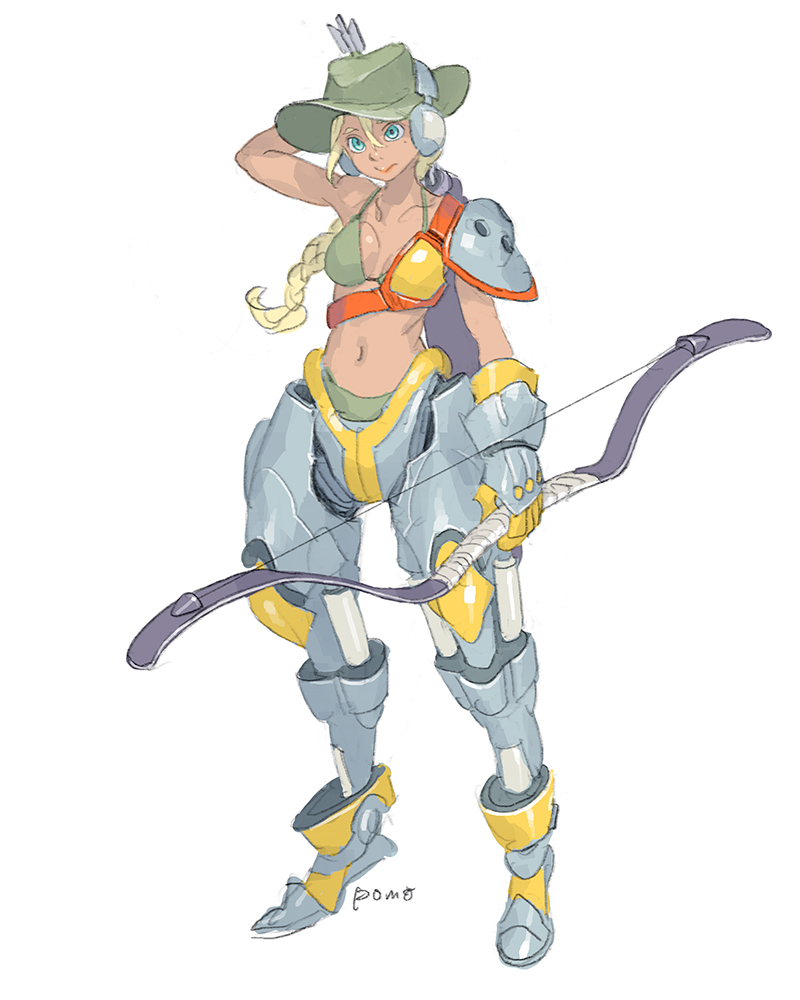 This is a pixiv picture whose title is 弓矢さん.
