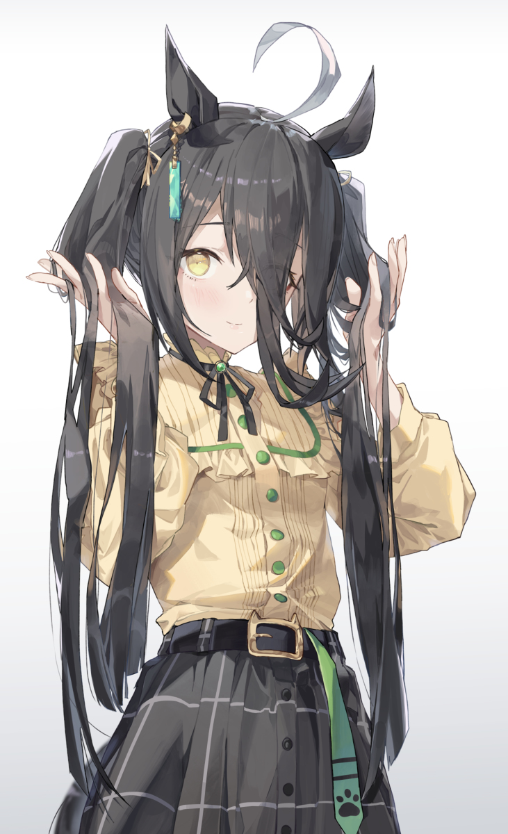 This is a pixiv picture whose title is ツインテールなカフェ.