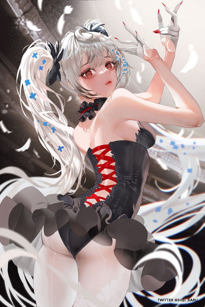 This is a pixiv picture whose title is Black Swan.