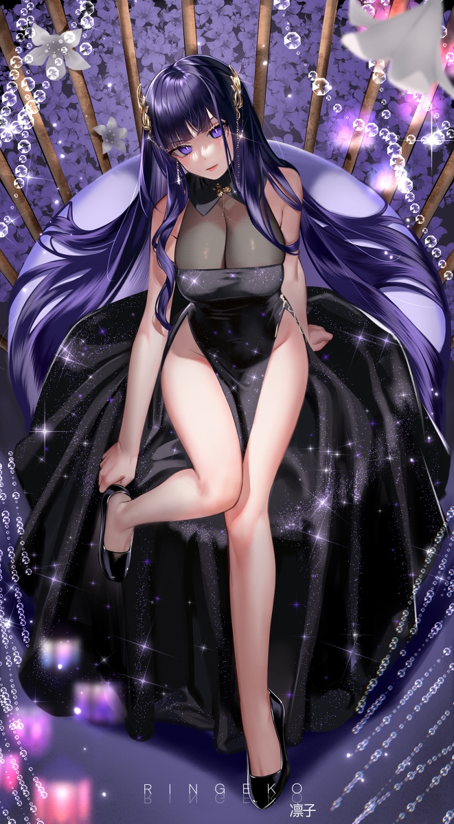 This is a pixiv picture whose title is Raiden.