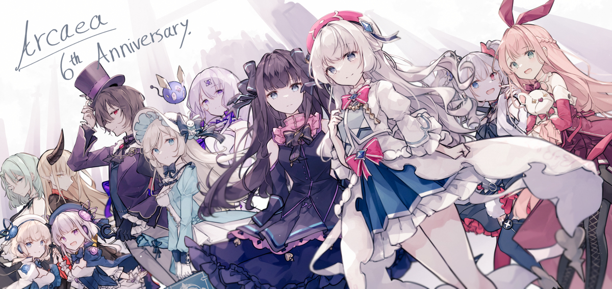 This is a pixiv picture whose title is arcaea6周年イラスト.