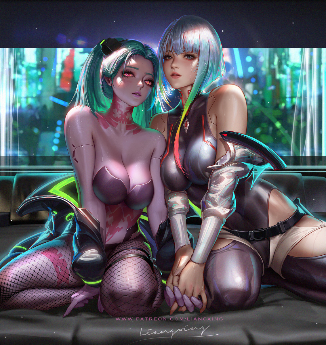 This is a pixiv picture whose title is Rebecca and Lucy.