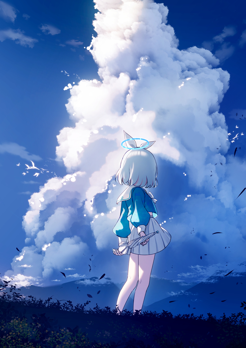 This is a pixiv picture whose title is うーん...雨、降るのかな.