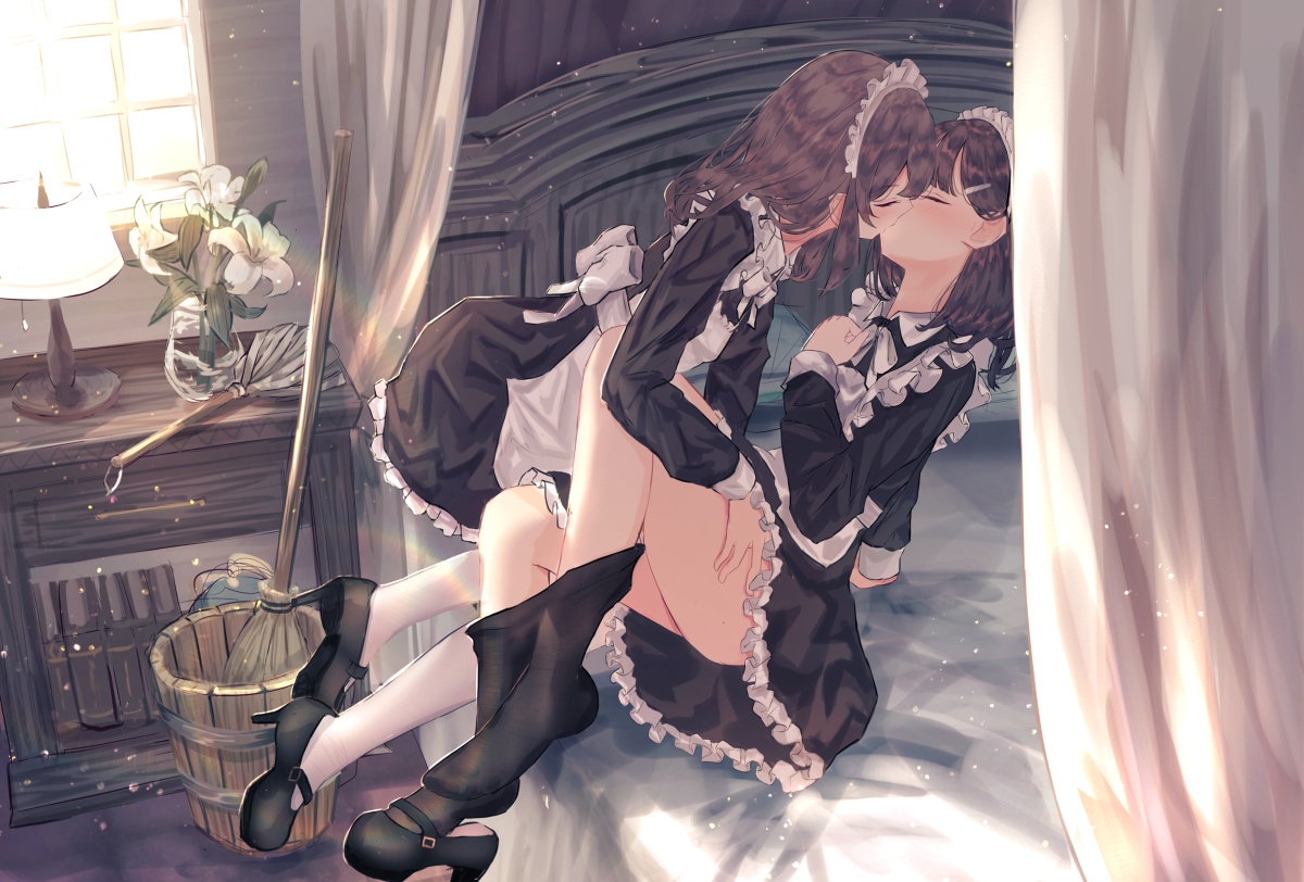 This is a pixiv picture whose title is ベッドメイキング.