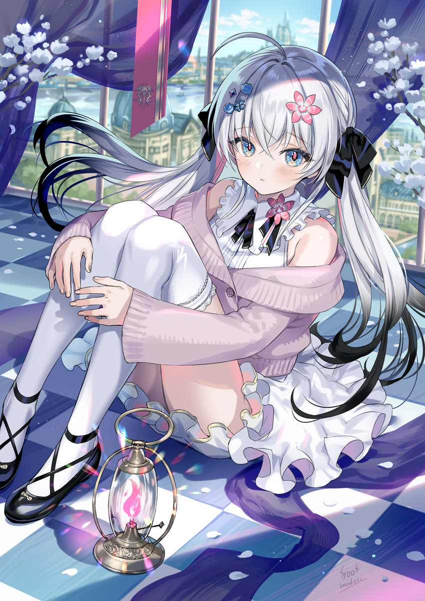 This is a pixiv picture whose title is 花灯守(はなひもり).