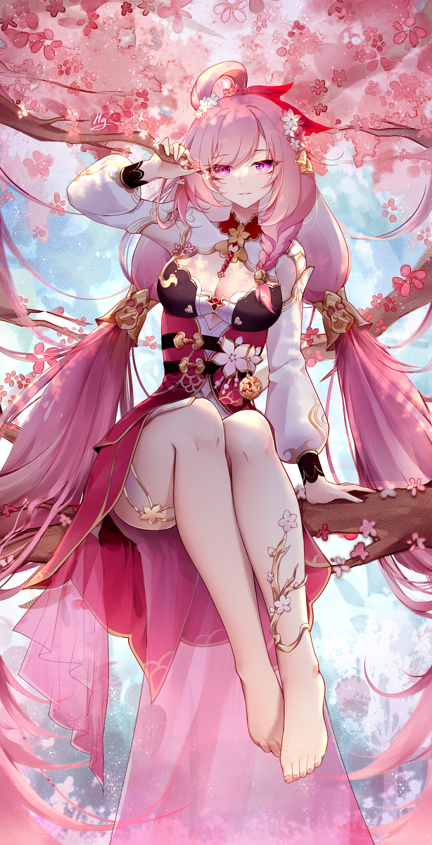 This is a pixiv picture whose title is 春好桃夭.