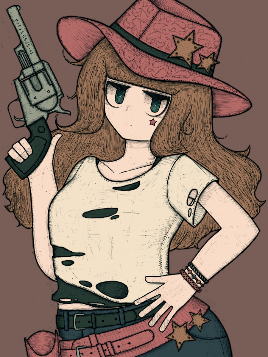 This is a pixiv picture whose title is shoot.