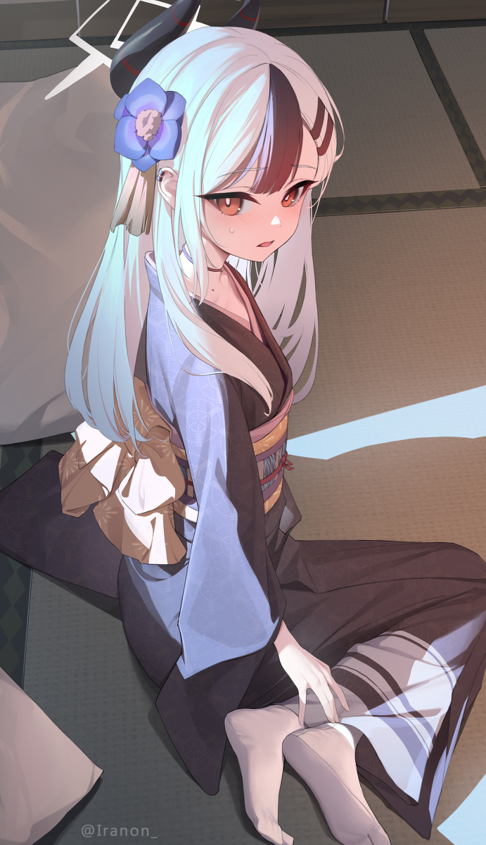 This is a pixiv picture whose title is おやすみ🌙.