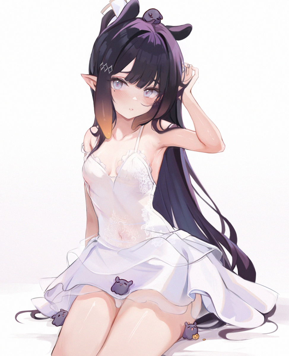 This is a pixiv picture whose title is Ina Ninomae white dress.