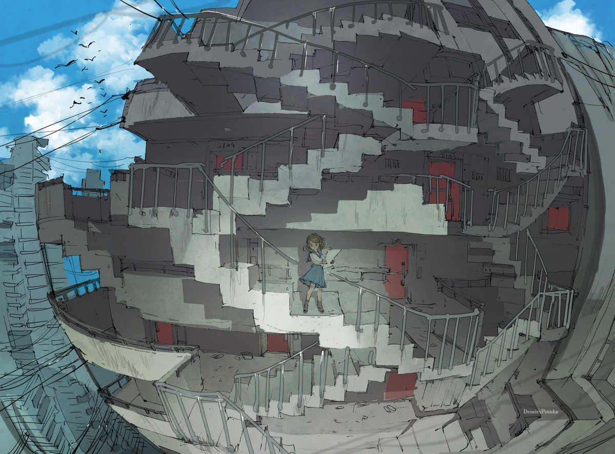 This is a pixiv picture whose title is 築50年の高層探索.