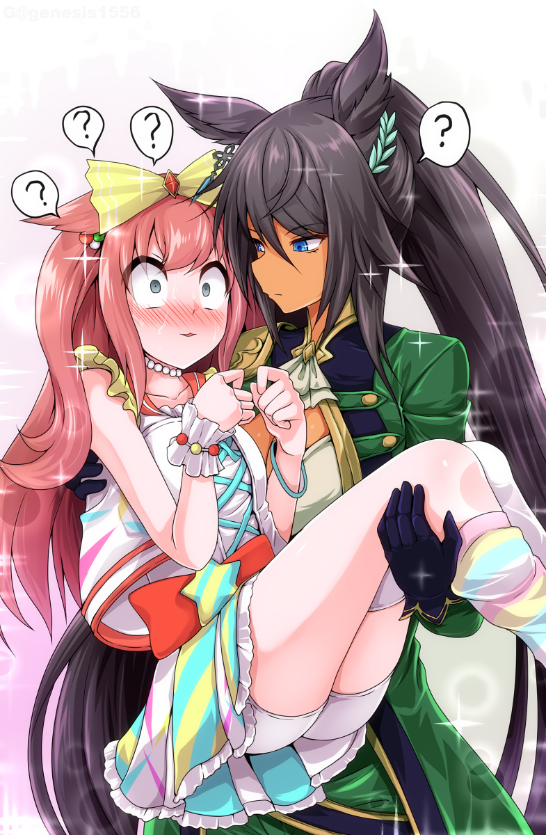 This is a pixiv picture whose title is チャンミ　ピスケス杯デジたん優勝＆シンボリクリスエス実装記念.