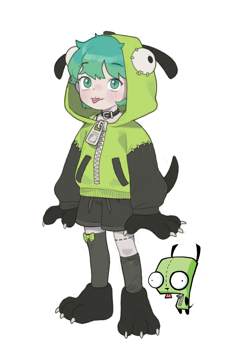 This is a pixiv picture whose title is GIR from InvaderZim.