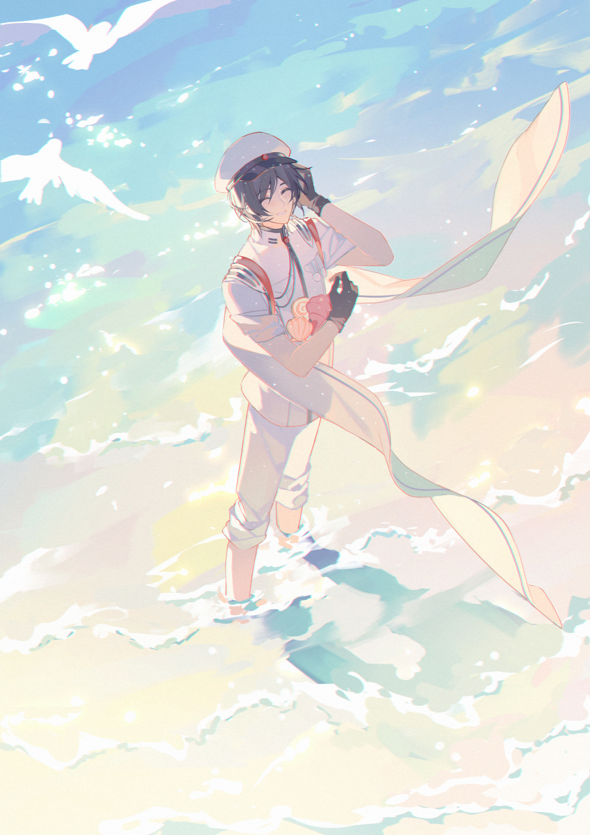 This is a pixiv picture whose title is 海.