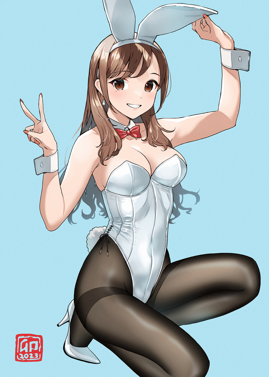 This is a pixiv picture whose title is 新年白バニーさん.