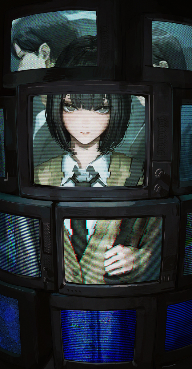 This is a pixiv picture whose title is 📺.