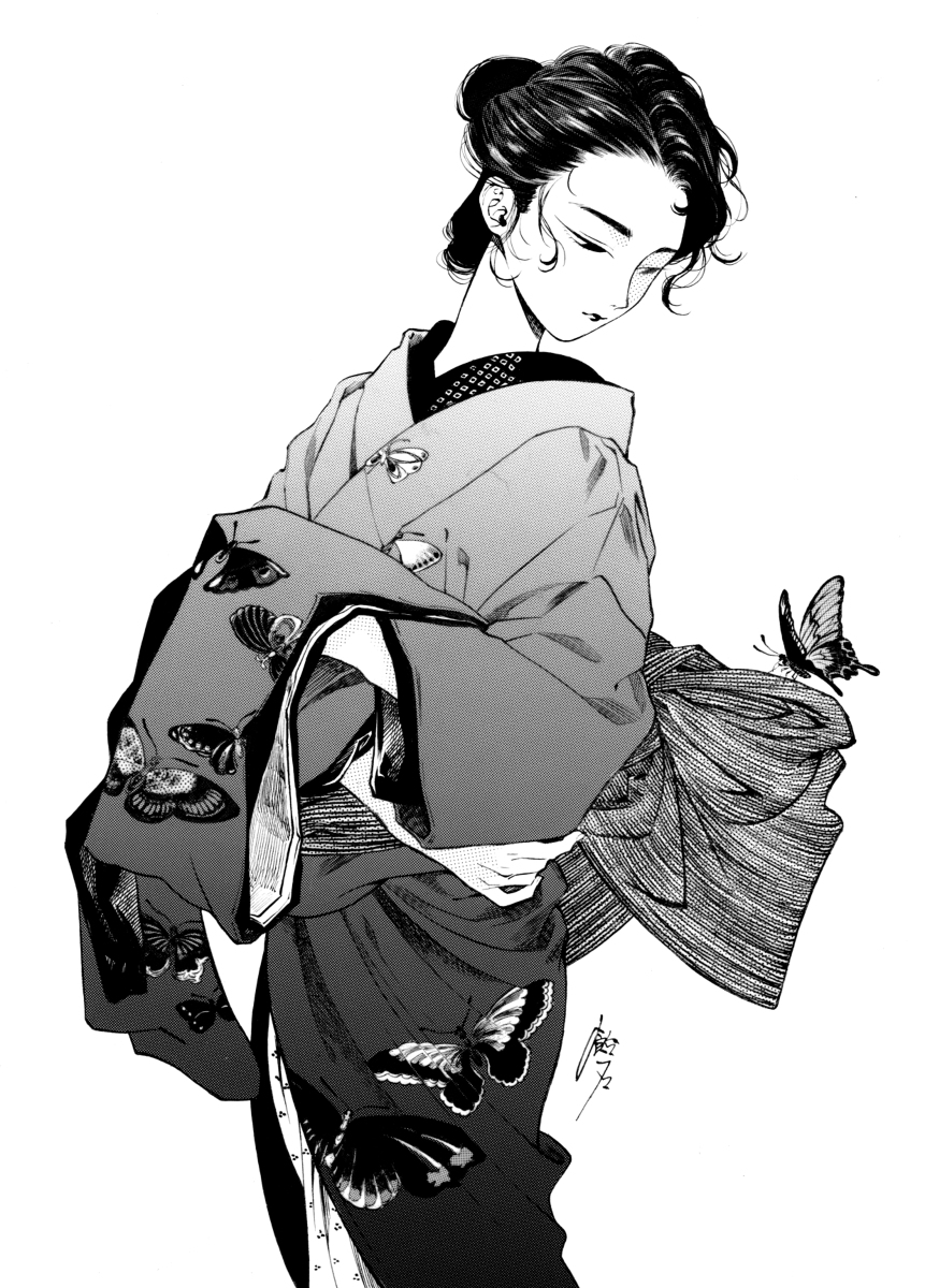 This is a pixiv picture whose title is 蝶々.