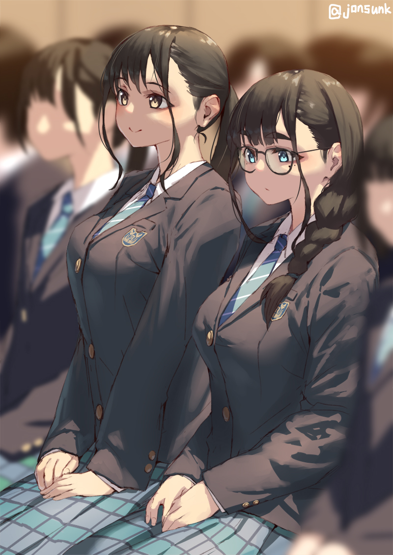 This is a pixiv picture whose title is 胸を膨らませる新入生.