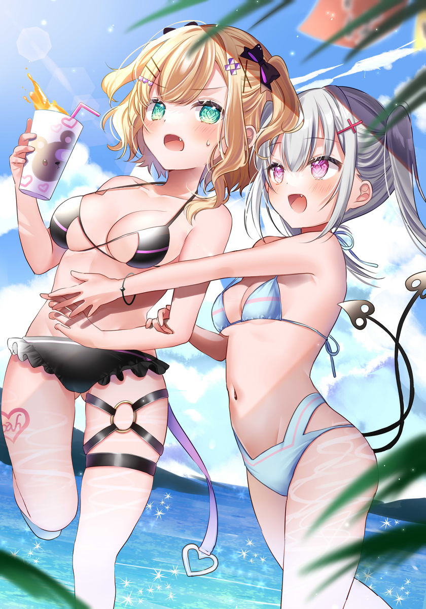 This is a pixiv picture whose title is 海！.