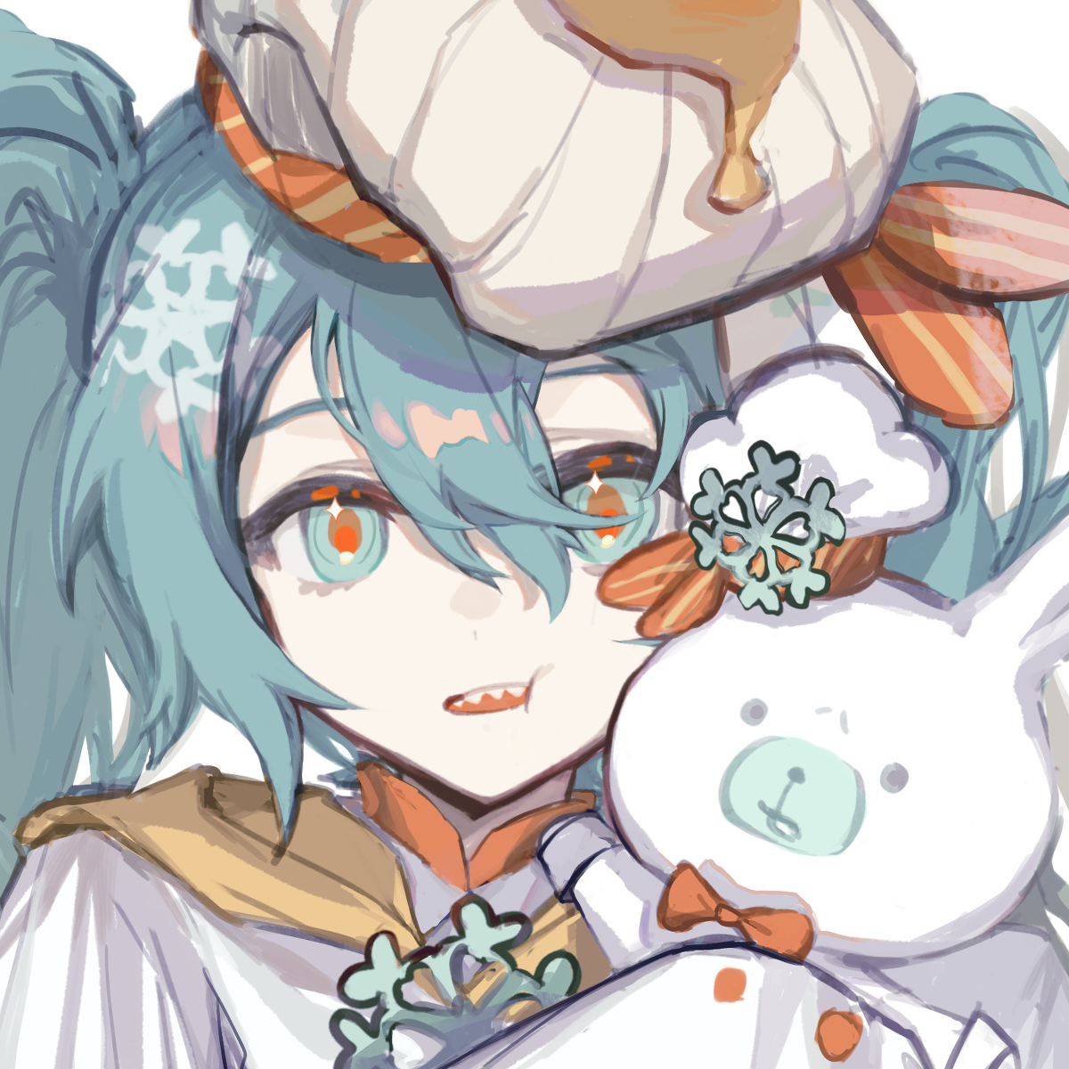 This is a pixiv picture whose title is snowmiku🍣❄️.