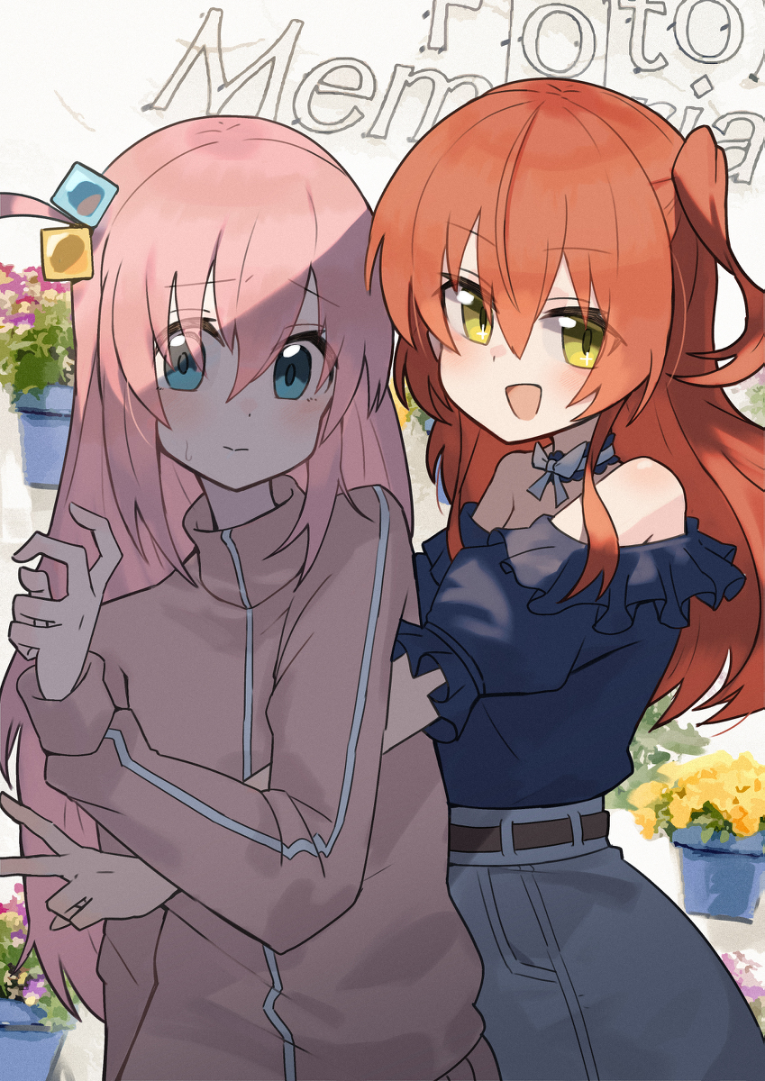 This is a pixiv picture whose title is ぼっちちゃん×喜多ちゃん.