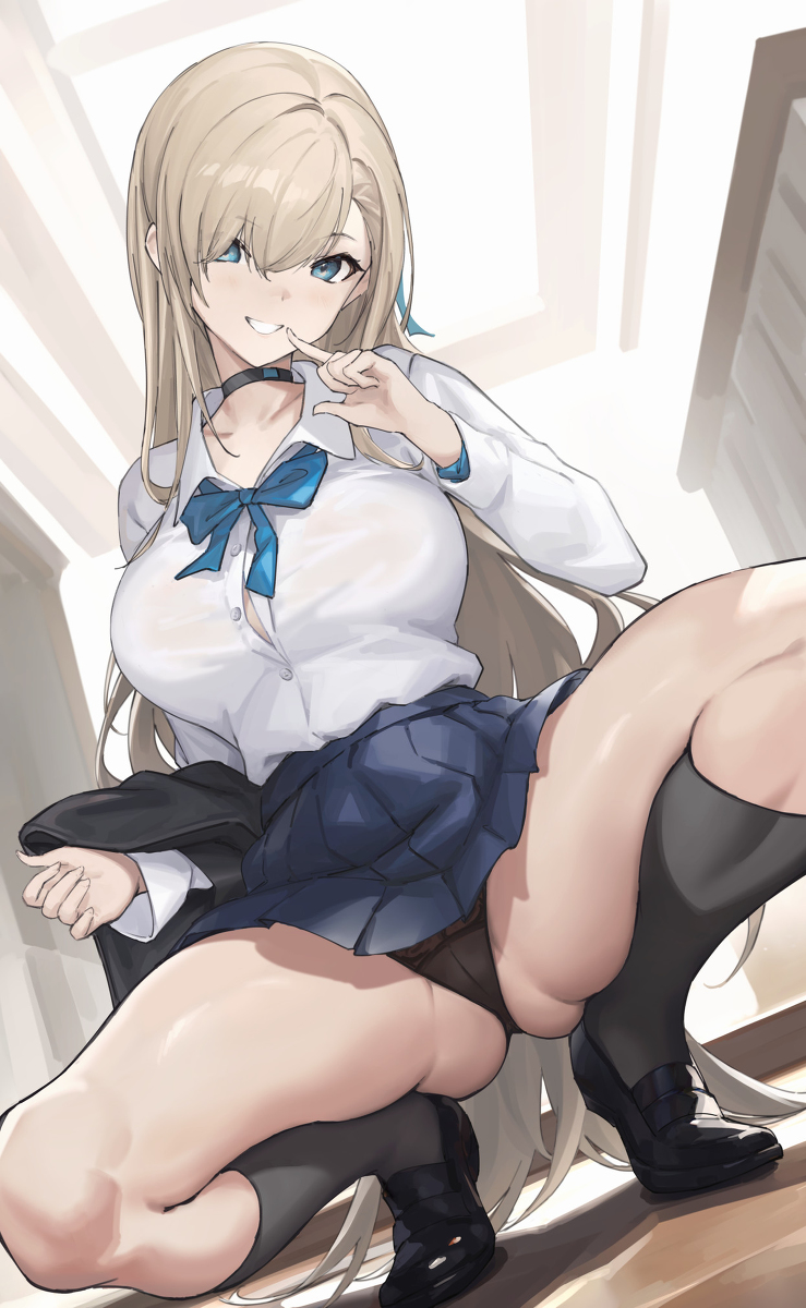 This is a pixiv picture whose title is Blue Archive.