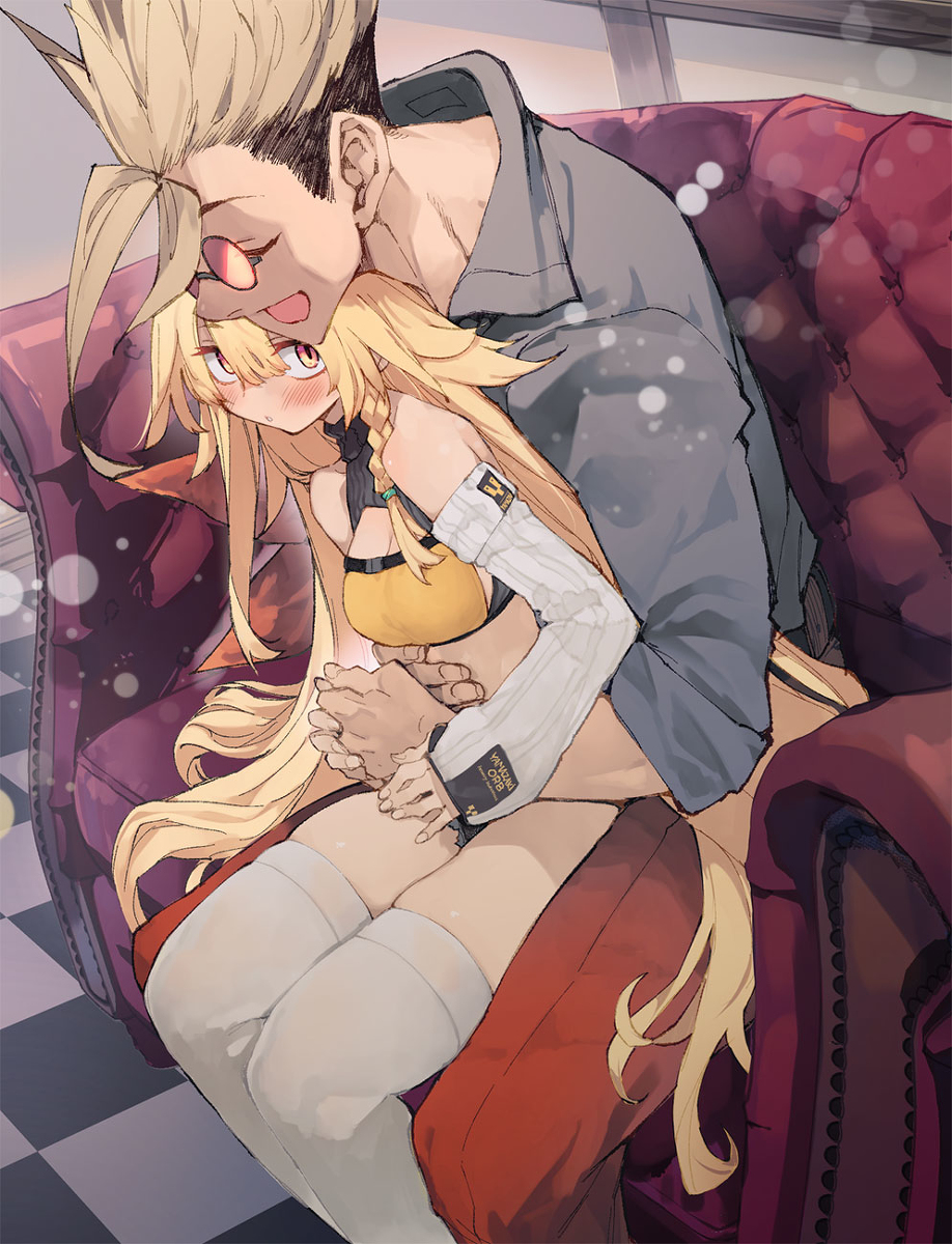 This is a pixiv picture whose title is 【強化人類アムネロ】できたかも…？.