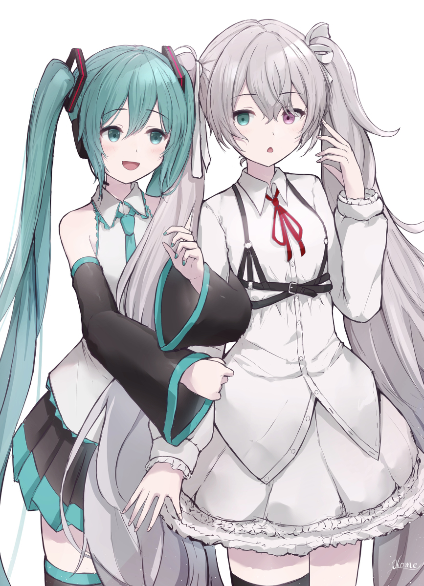 This is a pixiv picture whose title is ミク×ニゴミク.