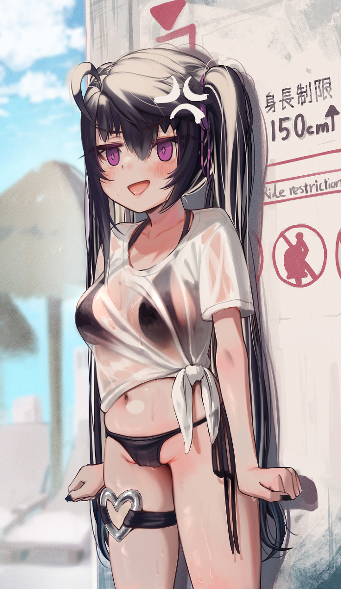 This is a pixiv picture whose title is 身長制限のため アトラクションに乗れないハリ.