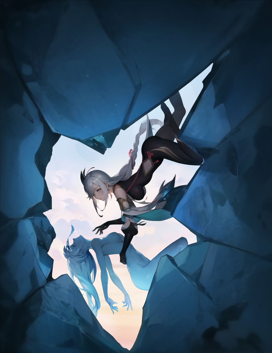 This is a pixiv picture whose title is 申鹤.