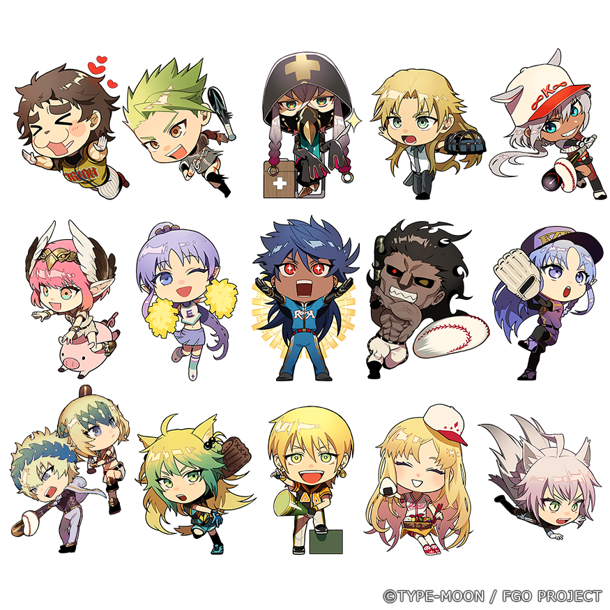 This is a pixiv picture whose title is 【 Fate/Grail League 】 15騎 💪⚾️💪.