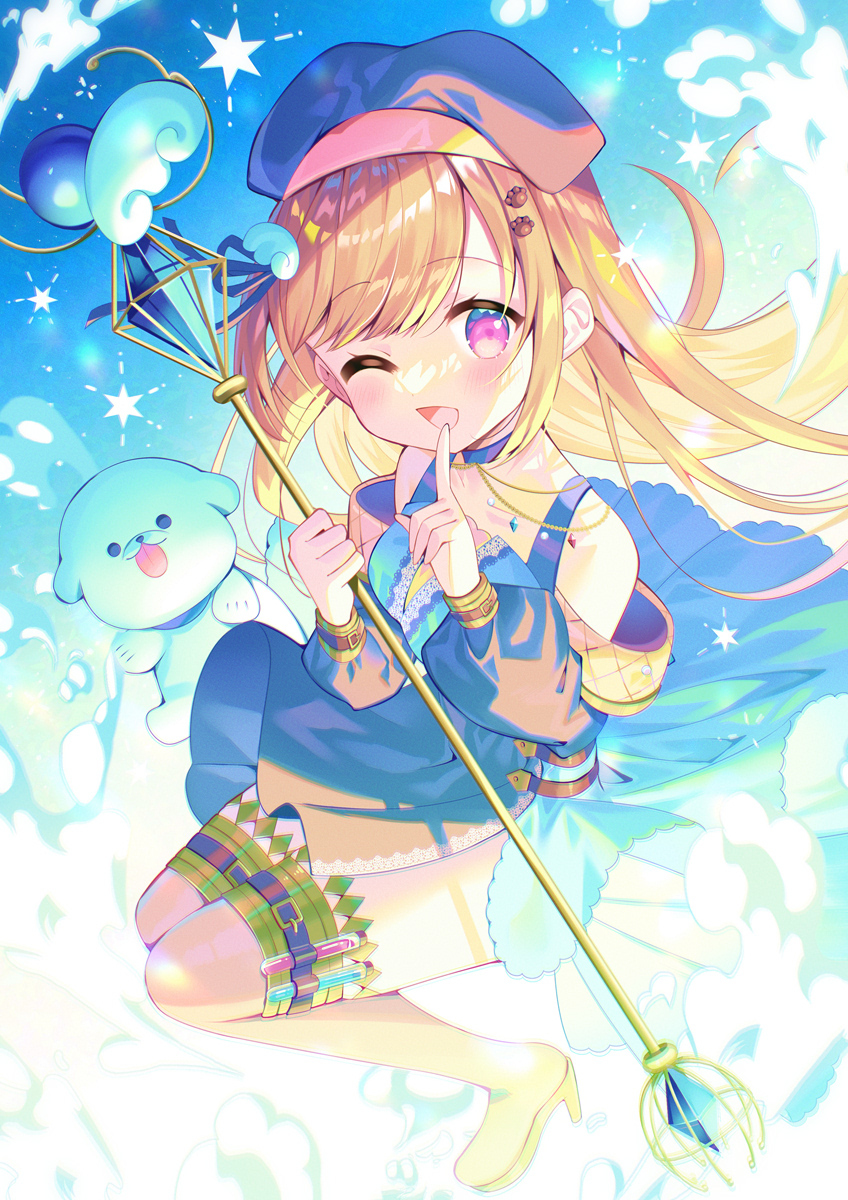 This is a pixiv picture whose title is 【お仕事】しろのさん2周年記念イラスト.