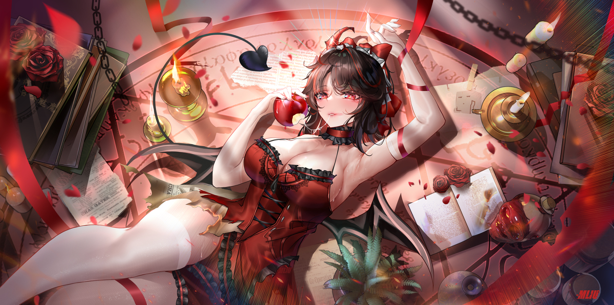 This is a pixiv picture whose title is 苹果🍎与你一样美味❤️.