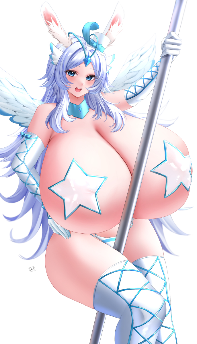 This is a pixiv picture whose title is 超乳セクシーバニーさん.
