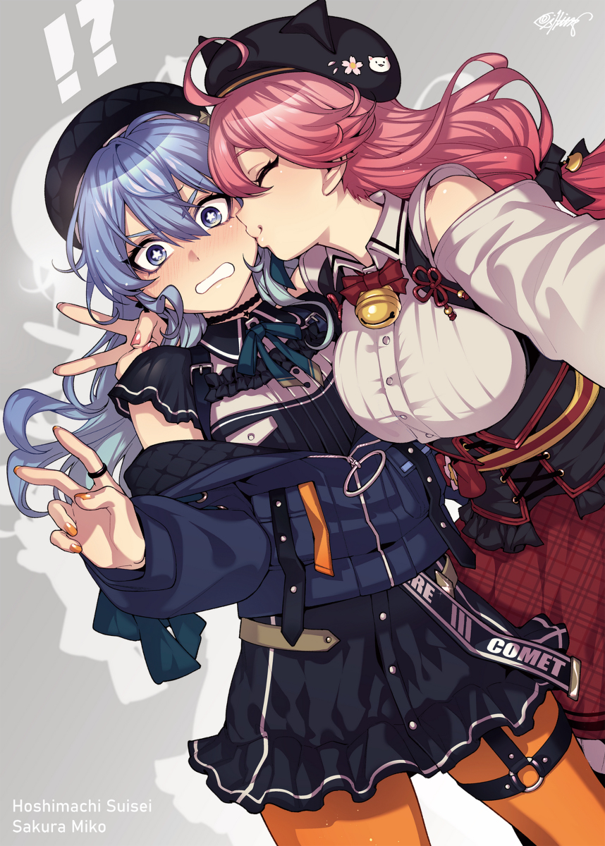 This is a pixiv picture whose title is KiSS.