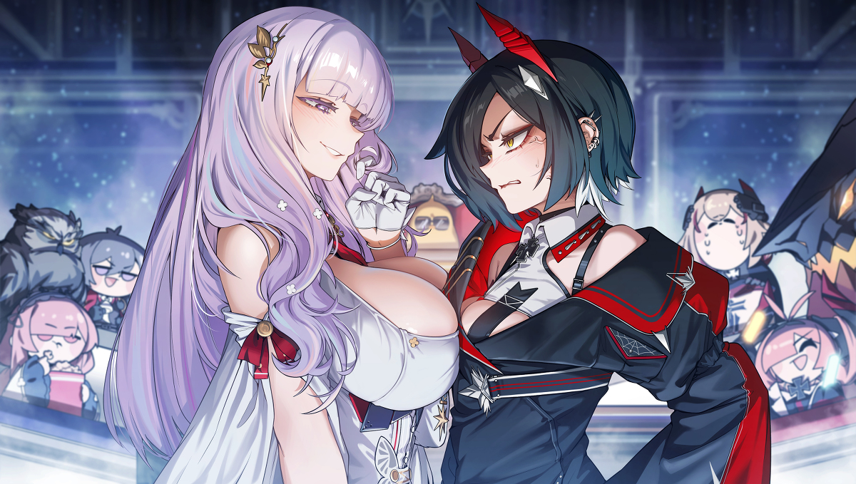 This is a pixiv picture whose title is ロイヤル vs 鉄血.