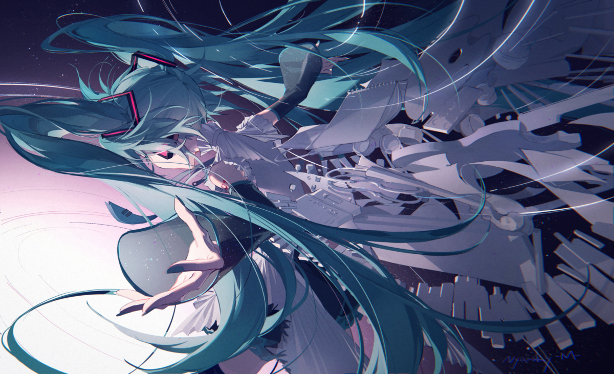 This is a pixiv picture whose title is 初音ミク16周年アニバーサリー.